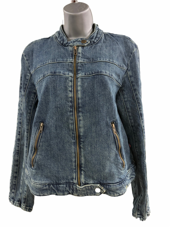 Free People Jackets & Blazers - NWT Free People Fast Lane Denim Moto Alchemy Medium